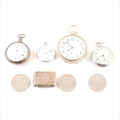 Lot 180 - A George III silver pair cased pocket watch, signed S. Roberts, London 6096, etc