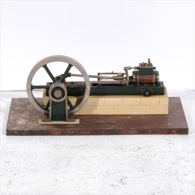Lot 2 - A Stuart Turner horizontal mill engine; live steam model with 7inch flywheel