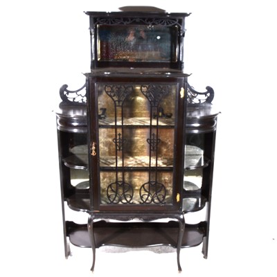 Lot 312 - A Victorian ebonised china cabinet