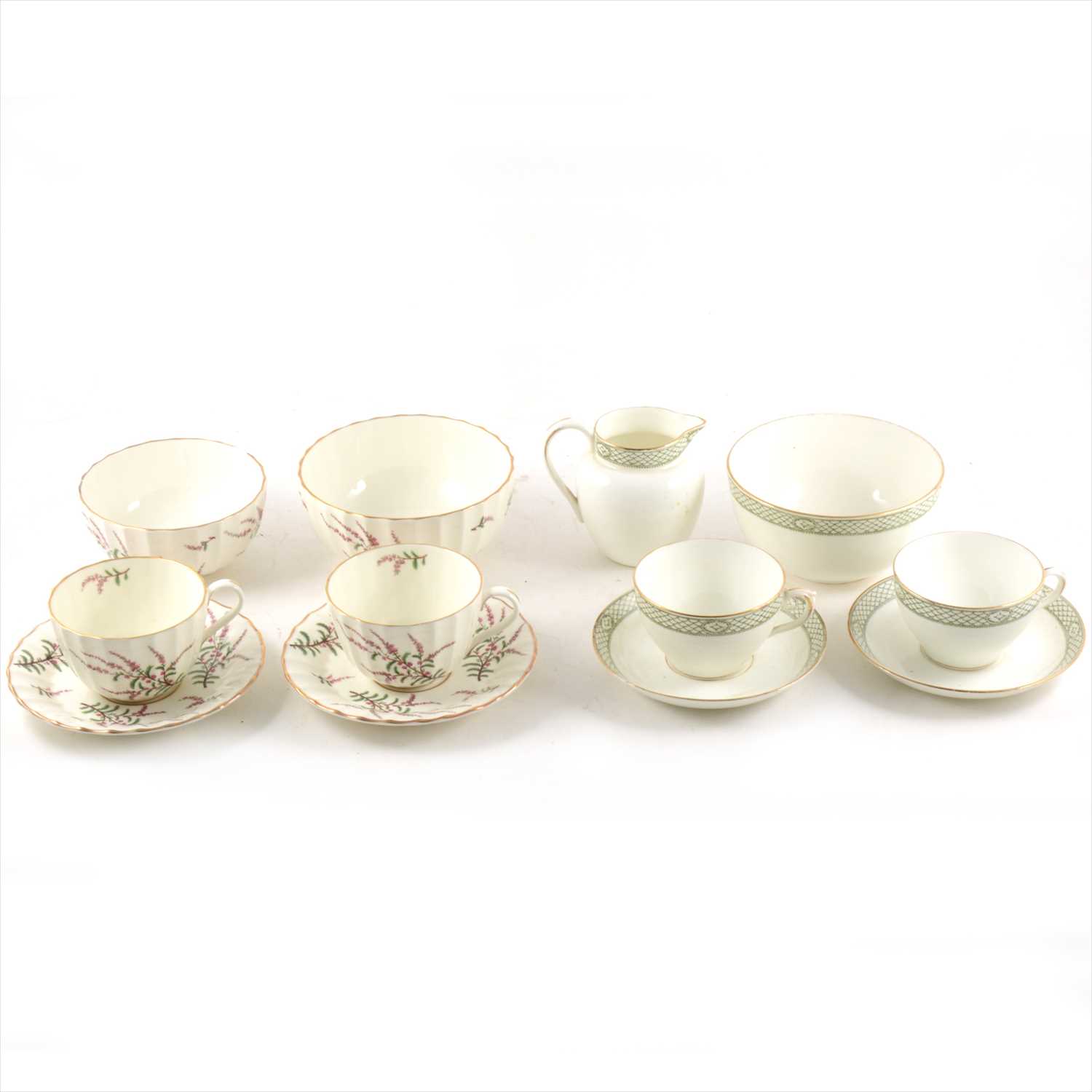 Lot 58 - Two china tea services, Royal Worcester 'Dunrobin' and Crown Chelsea 'Cameo' designs