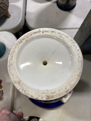 Lot 9 - A Derby style porcelain campagna shape pot pourri vase