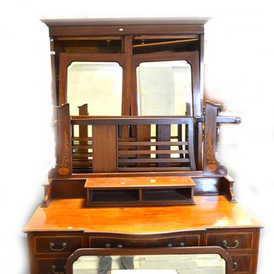 Lot 308 - Victorian inlaid mahogany bedroom suite