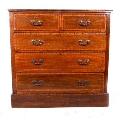 Lot 366 - A late Victorian mahogany straight front chest of drawers