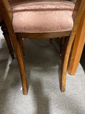 Lot 43 - A set of six Victorian walnut drawing-room chairs