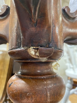 Lot 51 - A Victorian walnut trumpet work table