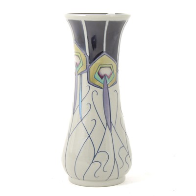 Lot 28 - A 'Peacock Parade' design vase by Moorcroft pottery vase, 2012