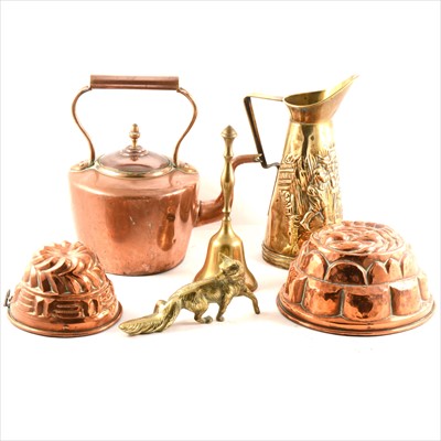 Lot 102 - A quantity of copper and brass decorative wares...
