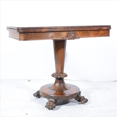 Lot 302 - Victorian rosewood card table