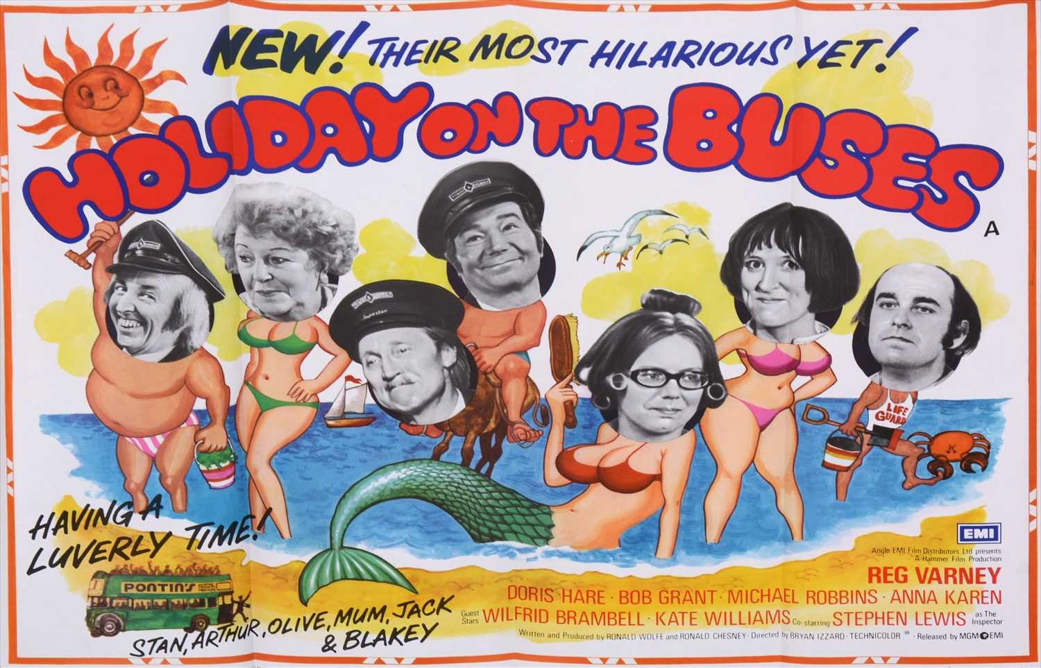 Lot 503 - Nine British film Quad posters; a selection of mostly 1960s/1970s British comedy