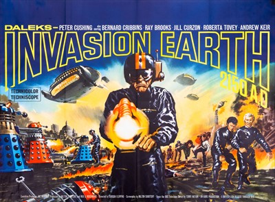 Lot 501 - British film Quad poster Dr. Who Daleks Invasion Earth 2150AD, (1966), 30x40inch