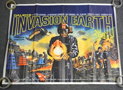 Lot 501 - British film Quad poster Dr. Who Daleks Invasion Earth 2150AD, (1966), 30x40inch