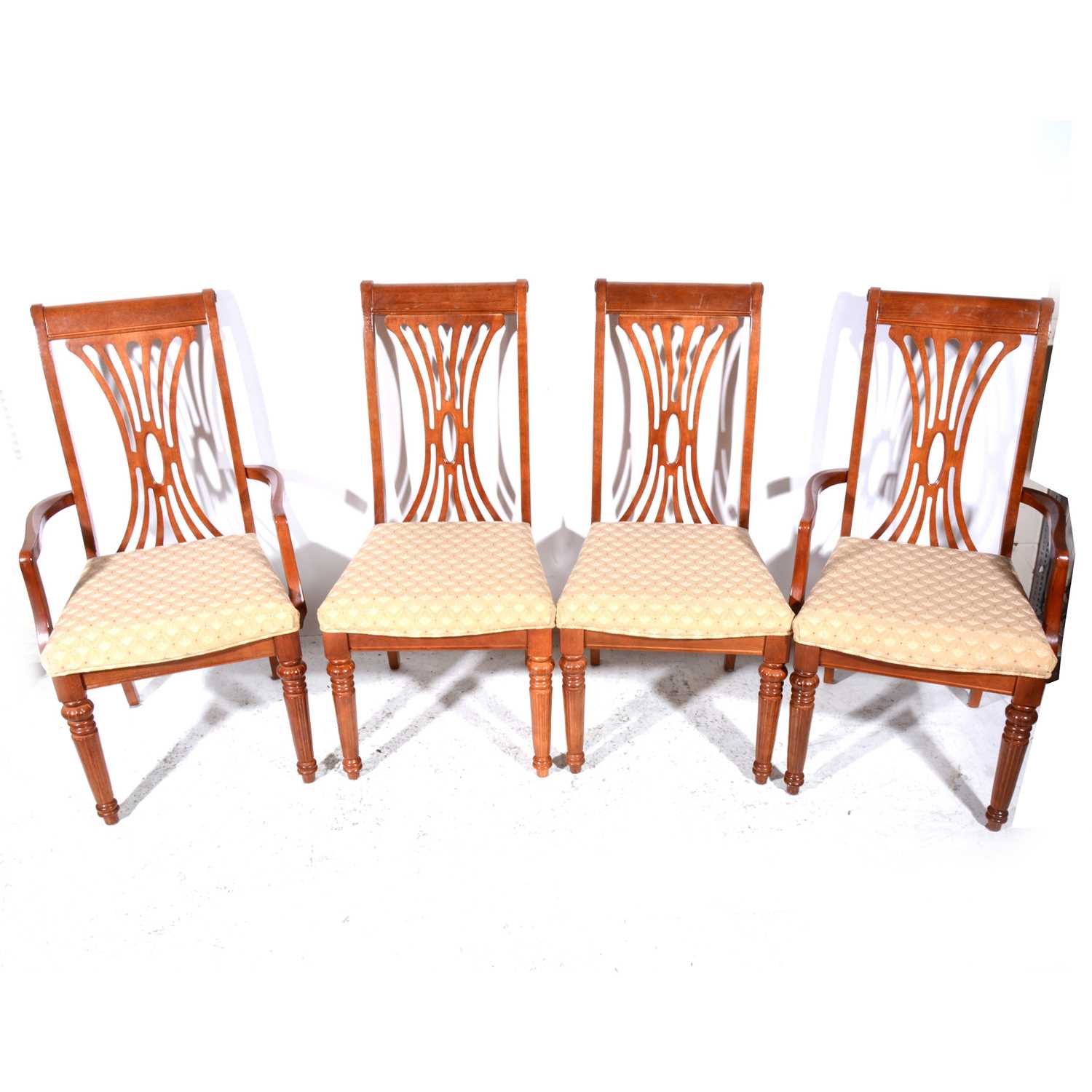 Lot 41 - Victorian mahogany pull-out dining table, and set of eight reproduction chairs