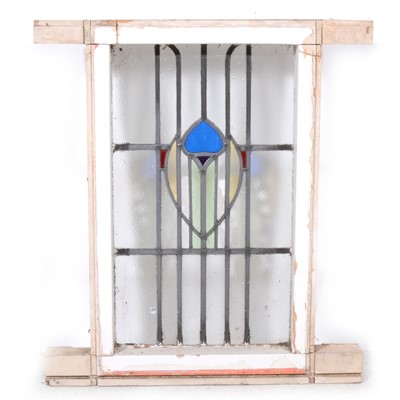 Lot 379 - An early 20th century stained glass window in the Arts and Crafts style