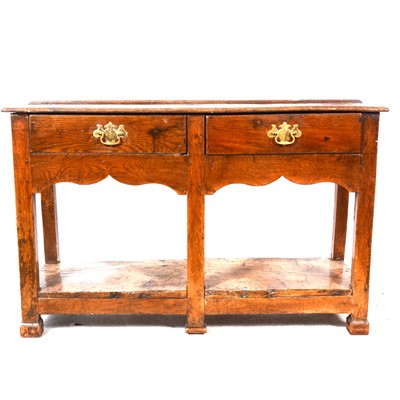 Lot 272 - A joined oak dresser base, basically late 18th Century