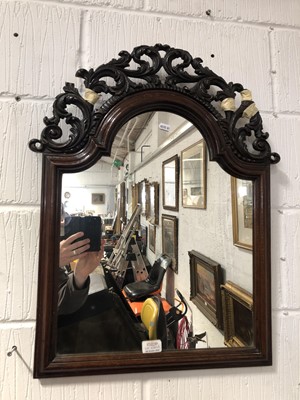 Lot 624A - A walnut wall mirror, with 17th Century style