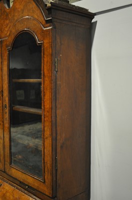 Lot 293 - A George II walnut bureau bookcase