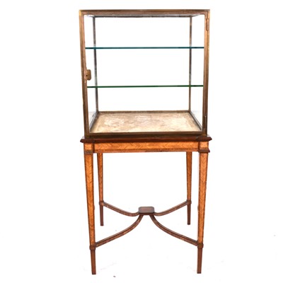 Lot 289 - A French brass-framed vitrine, circa 1900