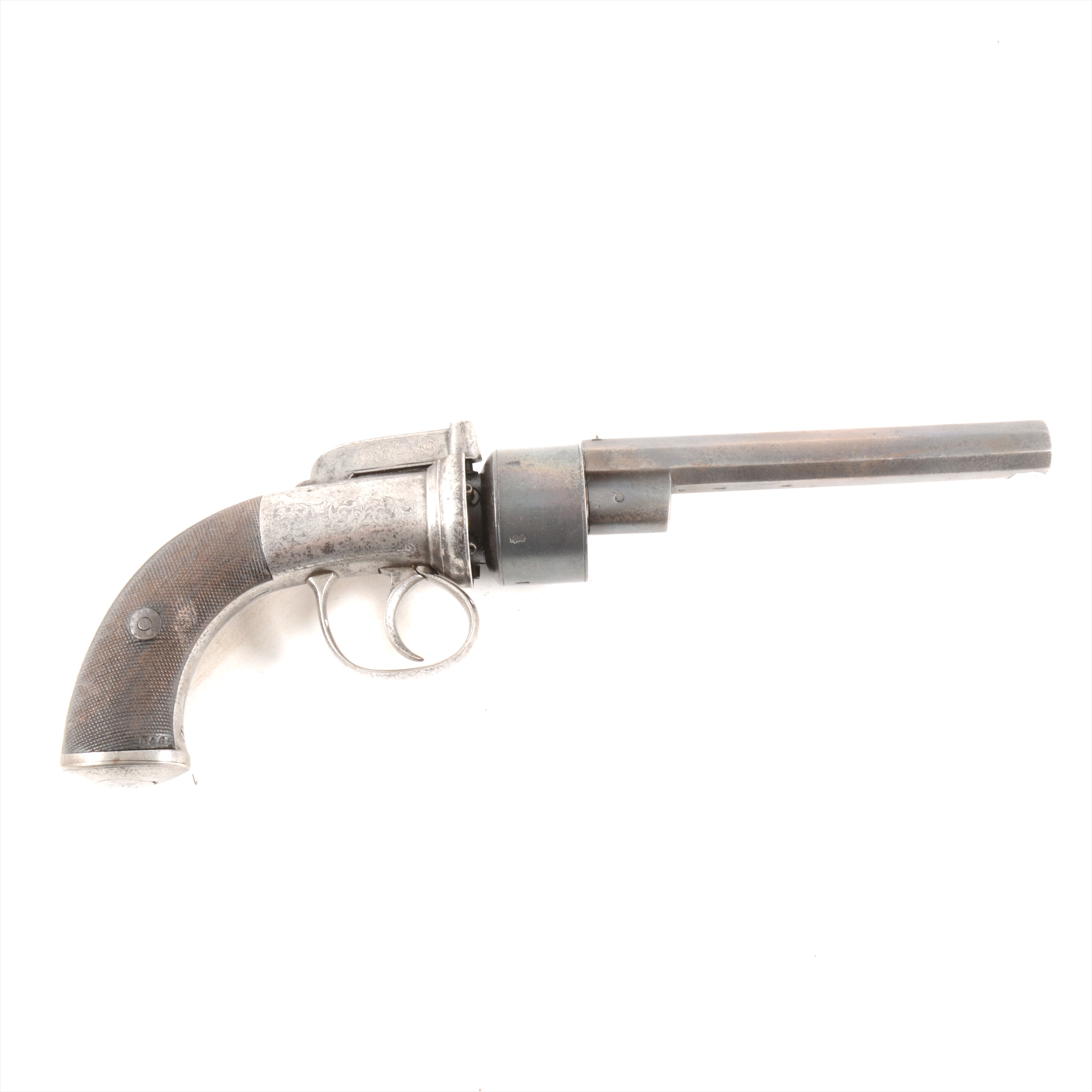 Lot 148 Antique black powder pistol, stamped Reilly