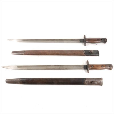 Lot 149 - Two WWI British bayonets by Sanderson dated 1907