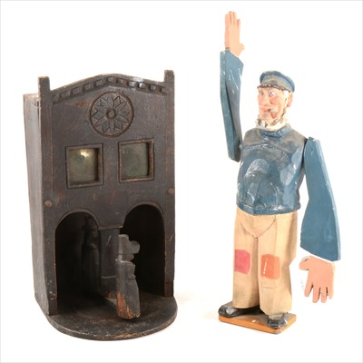 Lot 162 - Folk Art, A Whirligig in the form of a pipe smoking sailor