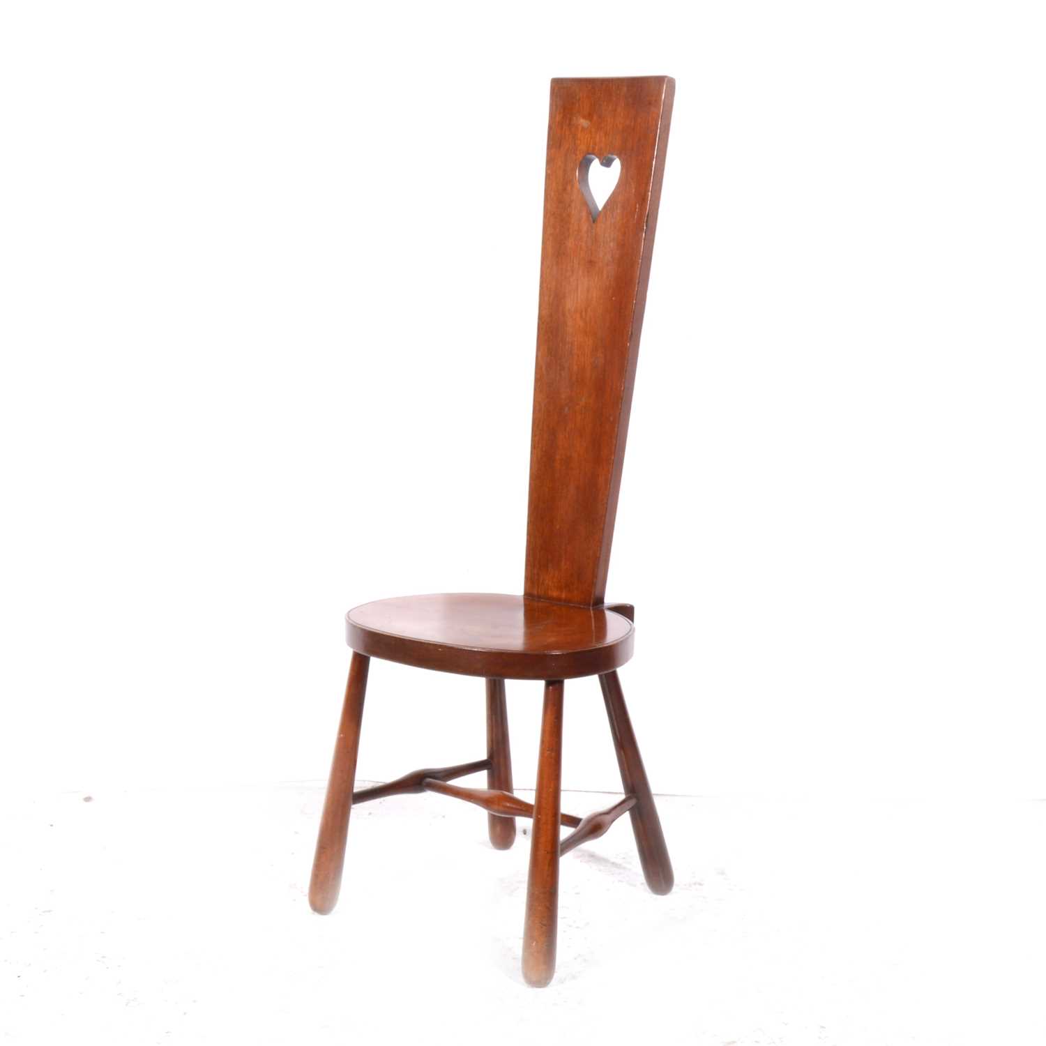 Lot 323 - A Welsh stained wood spinning chair