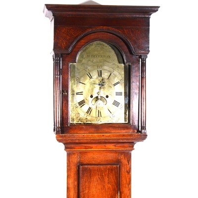 Lot 1570 - A Georgian oak longcase clock