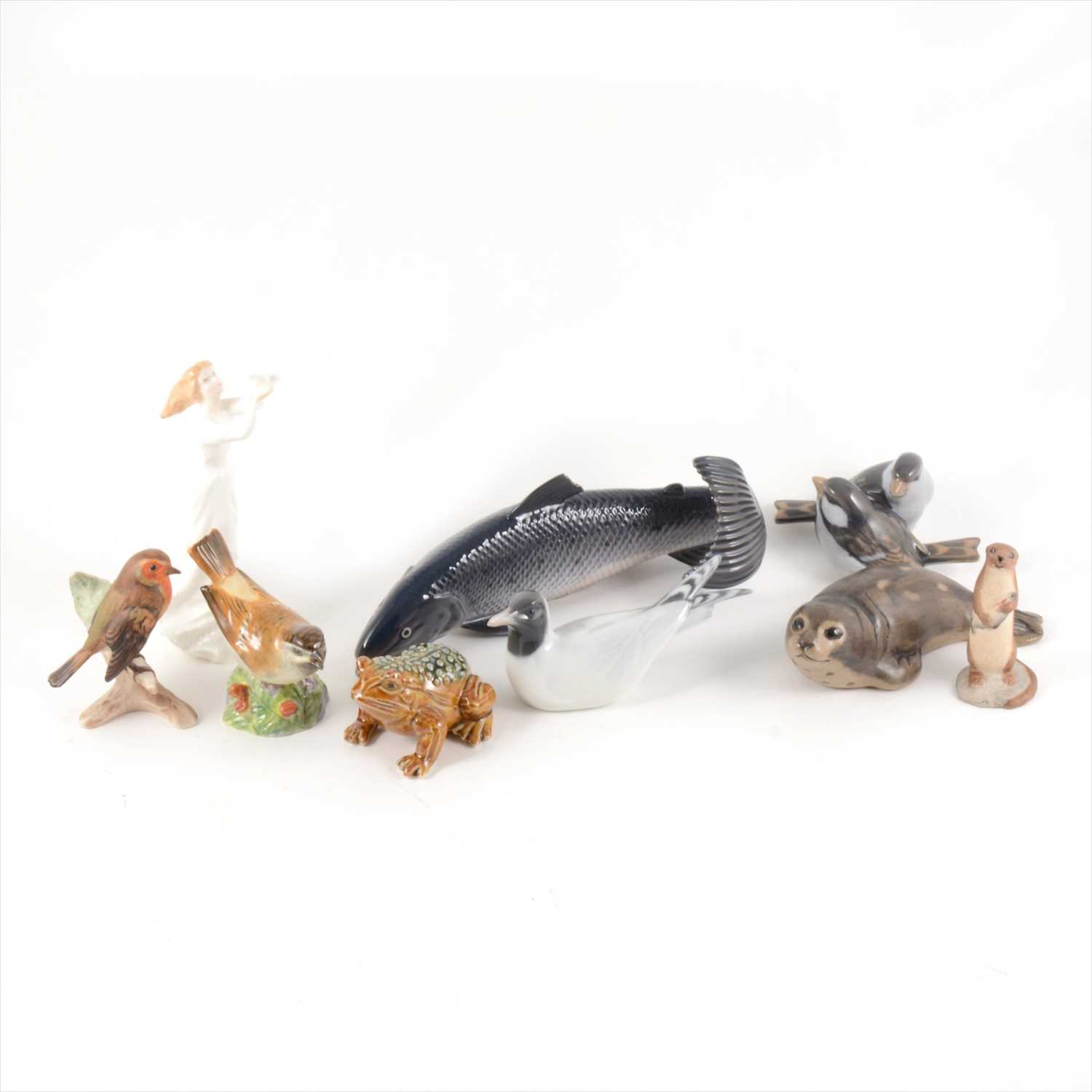 Lot 59 - A collection of small animals and birds, Royal Copenhagen, Doulton, Royal Worcester etc