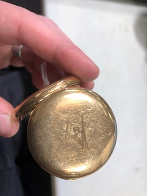 Lot 220 - A small yellow metal open face pocket watch