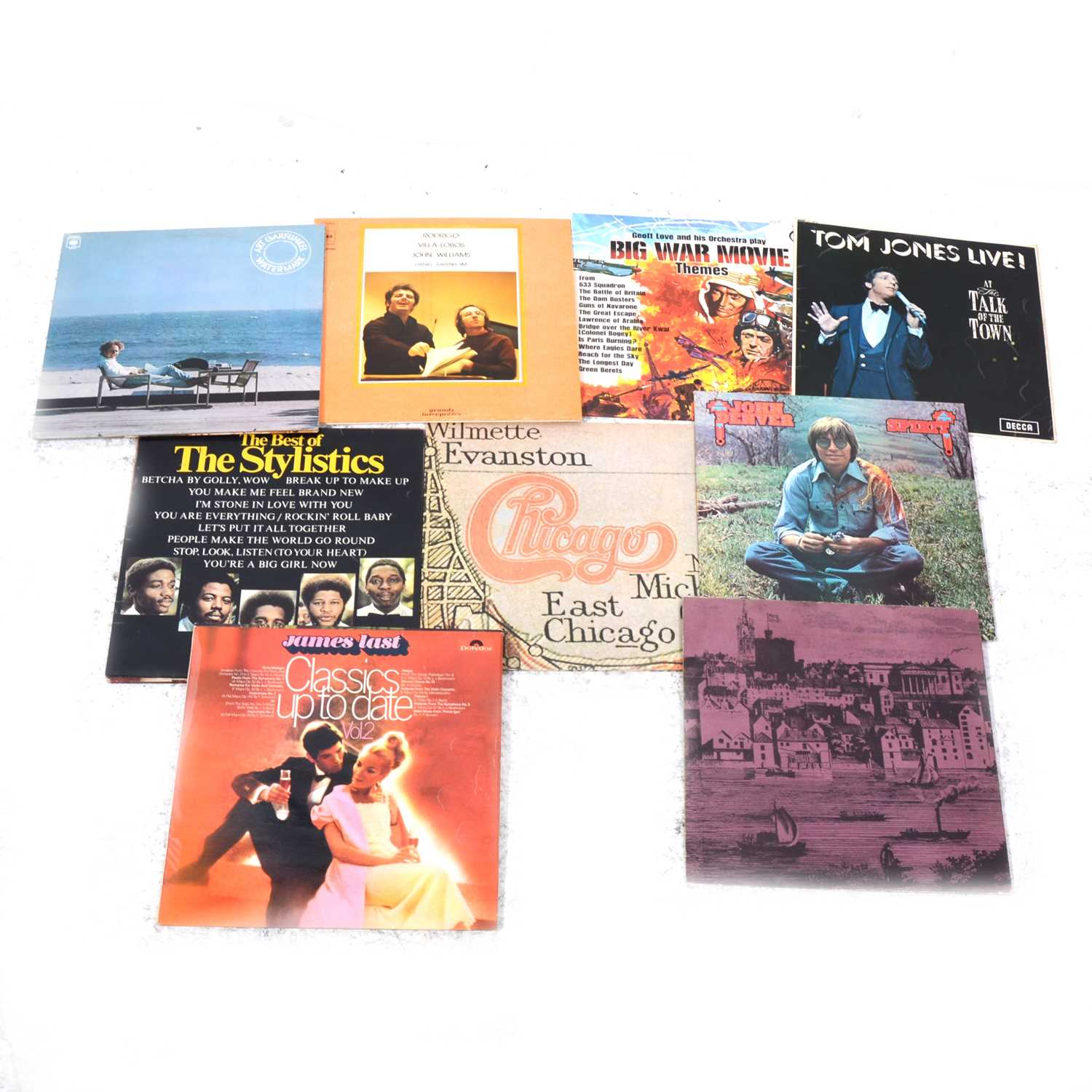 Lot 43 - Aprox sixty-nine LPs including Pink Floyd Dark Side of the Moon, and small collection of 7" singles.