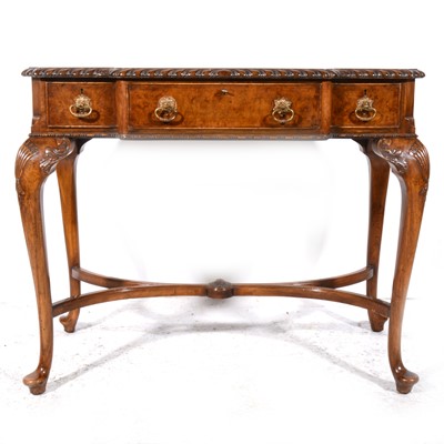 Lot 368 - A reproduction breakfront burr walnut serving table