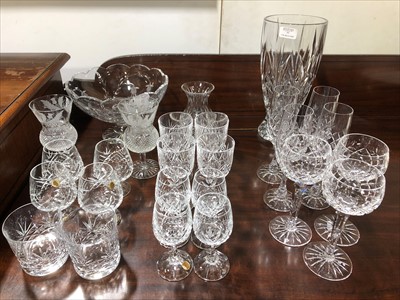 Lot 77 - A quantity of crystal vases and table glass by Stuart Crystal, etc