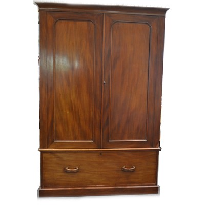 Lot 352 - A Victorian mahogany double wardrobe