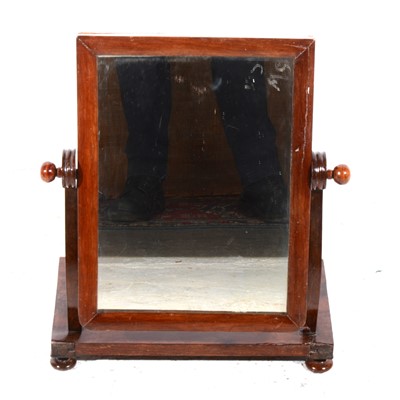 Lot 143 - A Victorian mahogany toilet mirror