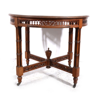 Lot 349 - An Edwardian walnut centre table