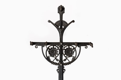 Lot 508 - An Aesthetic movement cast iron hallstand, by Dr. Christopher Dresser for The Coalbrookdale Company