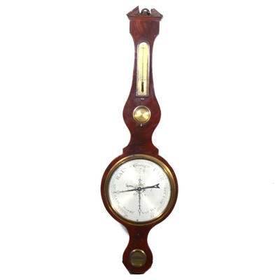 Lot 457 - Victorian mahogany barometer