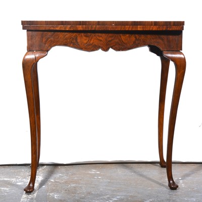 Lot 530 - 1940's burr walnut card table