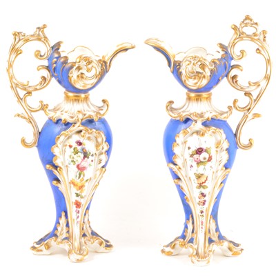 Lot 66 - Pair of Coalport Coalbrookdale ewers