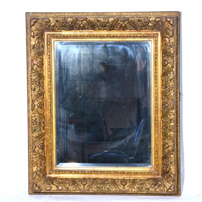 Lot 492 - Rectangular gilt framed wall mirror