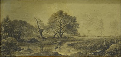 Lot 410 - After Lucien Gautier, landscape, monochrome etching