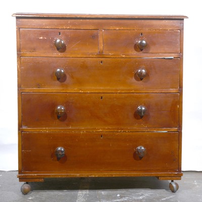 Lot 529 - Victorian stained pine chest of drawers