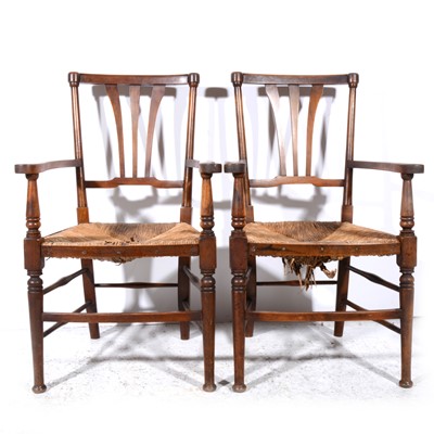 Lot 1572 - Two country-made carver chairs