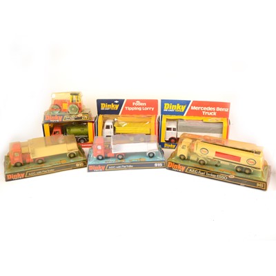 Lot 164 - Dinky Toys; seven commercial models, all boxed.