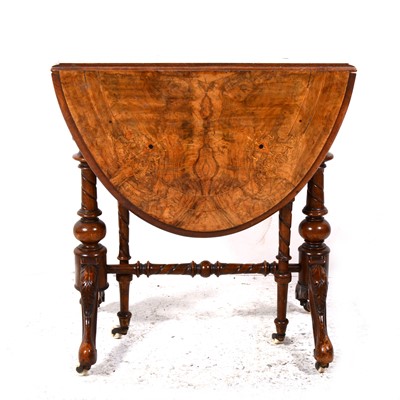 Lot 83 - A Victorian figured walnut Sutherland table