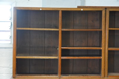 Lot 67 - A Victorian Gothic oak bookcase cabinet