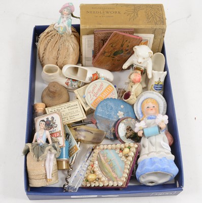 Lot 1159 - A collection of vintage sewing requisites and other advertising related items.