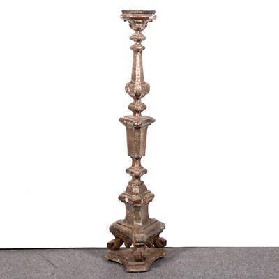 Lot 322 - A Renaissance style silver gesso Altar candlestick, Italian, probably 19th Century