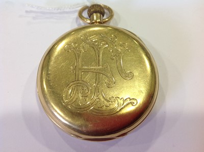 Lot 216 - An 18 carat yellow gold open face pocket watch.