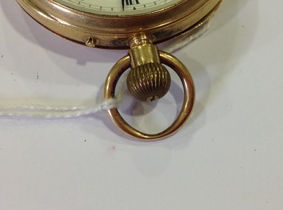 Lot 216 - An 18 carat yellow gold open face pocket watch.