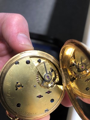Lot 216 - An 18 carat yellow gold open face pocket watch.